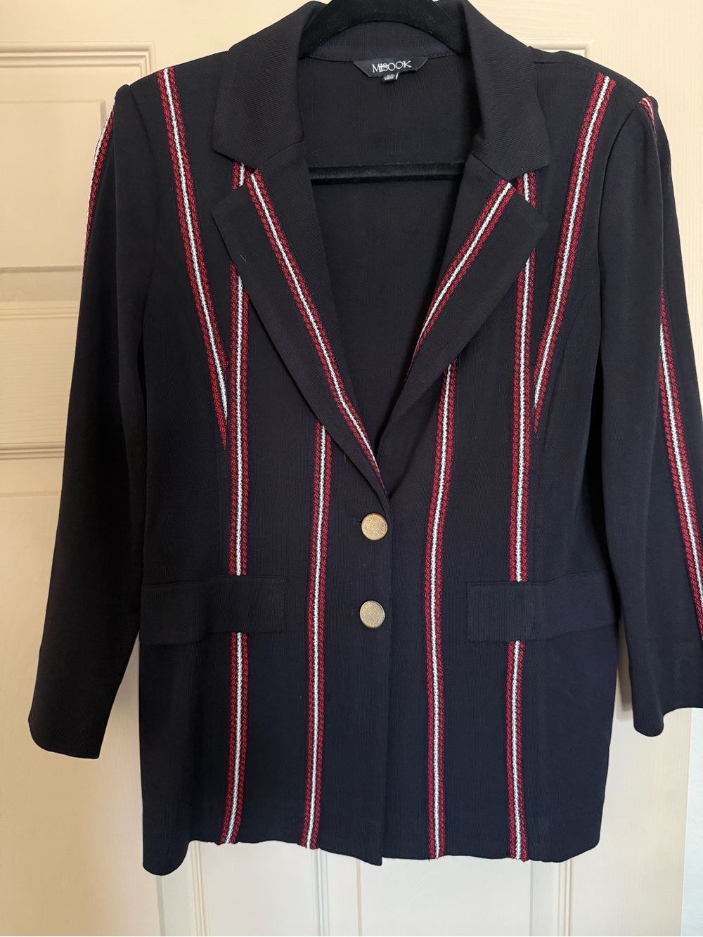 NWT Misook / Neiman Marcus Navy Knit Blazer Size  XS